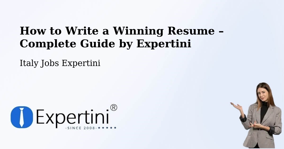 Resume Writing Guide for Job Seekers – Bessude - Bessude, Italy Jobs Expertini